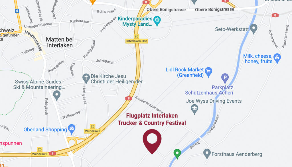 Trucker & Country-Festival Interlaken, Standort Flughafen